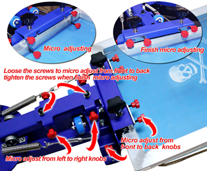 Cye411l loại sàn micro điều chỉnh bốn màu một trạm bánh xe duy nhất overprinting Màn hình máy in - Product Image 2