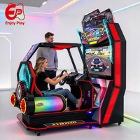 Simulateur de voiture LCD dynamique 55 pouces avec retour de force et cockpit de mouvement pour salles de jeux et parcs d'attractions, vente en gros et personnalisation