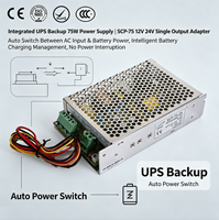 Alimentation électrique UPS DC SCP-75-12 75W 13.8V 27.6V DC Sortie simple Alimentation à découpage Ups Energia Ininterrumpida Chargeur de batterie