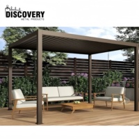 Pergola motorisée en aluminium à lames orientables avec revêtement en poudre antirouille pour terrasse extérieure en zone côtière