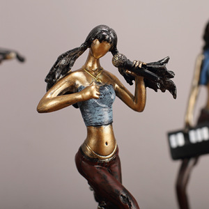 <b>Retro</b> Musician Figurine Set Multi Piece Synthetic Resin Living Room Home <b>Decor</b> - Product Image 3
