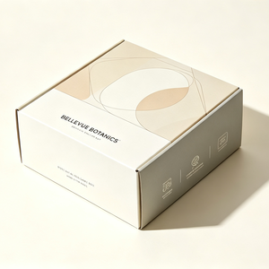 Custom Fit Self-locking Kraft Corrugated Mailer <b>Box</b> Serum Ampoule Shipping <b>Box</b> E Flute Board Partition Insert Beauty Brand - Product Image 1