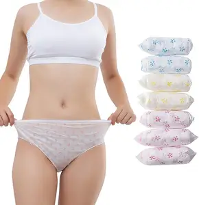 5Pcs Women Disposable Mesh Panties Protective Underwear for Hotel