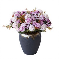 Bouquet de fleurs artificielles européennes, arrangement floral artisanal pour mariage et décoration intérieure