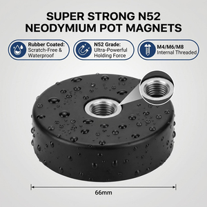 Imán <span class=keywords><strong>de</strong></span> <span class=keywords><strong>Neodimio</strong></span> Recubierto <span class=keywords><strong>de</strong></span> Goma Impermeable con Rosca Externa - Product Image 2