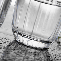 Gobelet à boire en verre sodocalcique rond transparent de qualité supérieure 380 ml pour la maison, l'hôtel, le restaurant, l'usage quotidien et les cadeaux