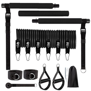<span class=keywords><strong>Kit</strong></span> de inicio de ejercicios para el hogar, barra de Pilates portátil, tabla de entrenamiento, <span class=keywords><strong>Kit</strong></span> de barra de Pilates multifuncional con bandas de resistencia - Product Image 1