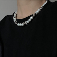 Collier Hip Hop Léger de Luxe Bijoux Y2K Trendy Femmes Hommes Faux Collier Choker