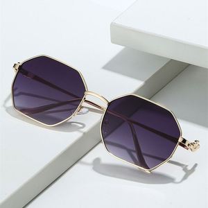 Gafas de Sol Octagonales con Marco Metálico Pequeño, Diseño Retro 2025, Logotipo Personalizado, Protección UV400, para Hombre y Mujer - Product Image 2
