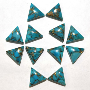 Turquesa Azul Natural, Triángulos Planos Calibrados, Cabujones para Joyería, Anillos, Collares, Piedras Preciosas al por Mayor - Product Image 4