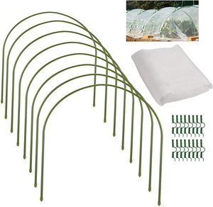 Invernadero de jardín con marco metálico y malla antimosquitos, cubierta ecológica para plantas, mini túnel de cultivo con plantas de jardín - Product Image 1