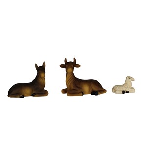 Babylonian Oriental <b>Nativity</b> Figure <b>Set</b> 10 cm Polyresin Hand-Painted Ox Donkey Sheep for Christmas Decor (999944101100404) - Product Image 1