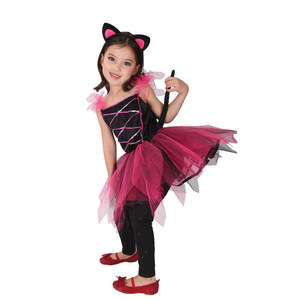Fabbrica di alta qualità all'ingrosso costumi di Halloween grazioso piccolo gatto nero per le bambine - Product Image 2