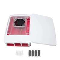 Boîtier de refroidissement officiel rouge et blanc pour Raspberry Pi 5 de 5e génération, avec ventilateur de refroidissement et protection