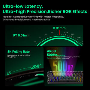 <span class=keywords><strong>Clavier</strong></span> mécanique de jeu magnétique à effet Hall FUN60 <span class=keywords><strong>Pro</strong></span> ISO, taux de polling 8K, 61 touches, USB-C, ARGB programmable - Product Image 5