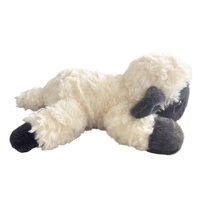 Peluche d'agneau d'oreille de mouton super douce authentique de 25 cm, jouet en peluche mignon avec visage noir, coussin en coton PP, anti-stress, vente en gros