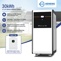 Invertisseur hybride triphasé KHZH 10kW 12kW, pack de batteries solaires Lifepo4 28kWh 30kWh 32kWh, inverter tout-en-un avec batterie au lithium