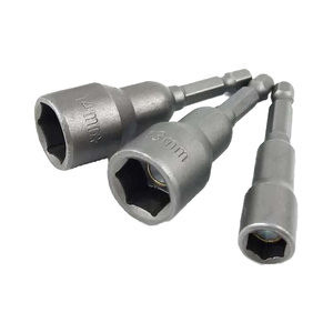Jeu de 2 embouts de vissage à ailettes OEM avec tiges hexagonales de 1/4 po, pour écrous à ailettes et clés à douilles, chromé, qualité industrielle - Product Image 4