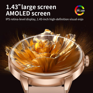 Reloj Inteligente para <span class=keywords><strong>Mujer</strong></span>, Elegante, Pantalla AMOLED HD de 1.43 Pulgadas, Monitor de Actividad Física y Deportiva, Resistente al Agua IP67, Responde Llamadas - Product Image 4