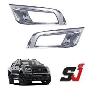 SJ Factory Thailand Quality Chrome Auto Accessories Front Fog Light Cover Side Light Cover For 2019 Ford Ranger