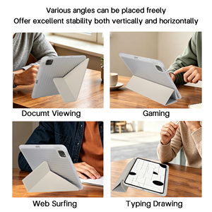 Étui pour <span class=keywords><strong>iPad</strong></span> avec texture ondulée, origami, pour Pro 11 13 M4 <span class=keywords><strong>Air</strong></span> M2 <span class=keywords><strong>Air</strong></span>, coussin antichoc, coque magnétique avec support - Product Image 4