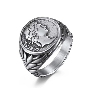 Anillo de Acero Inoxidable con Diseño de Moneda Vintage del Imperio Romano de Julio César, Joyería de Moda para Hombre, Regalo - Product Image 5