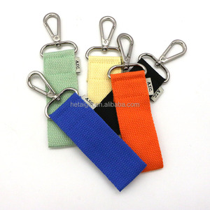 Các loại màu sắc tùy chỉnh Hàn Quốc bạc móc tên tag Keychain với dệt nhãn hiệu - Product Image 1