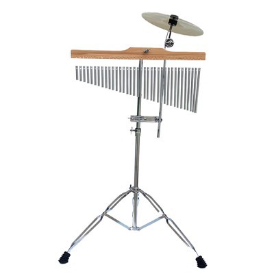 36 tone silver wind chime bell + silver stand + hand cymbal