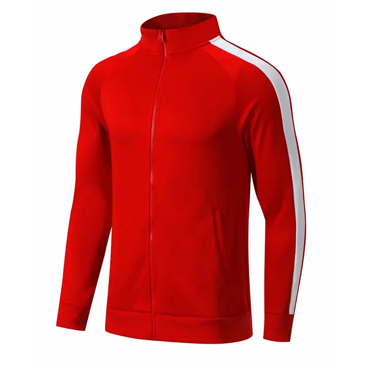 Giyim stok özel Logo spor ceketler takım spor ceketler fermuarlar spor montlar kendi Logo ile