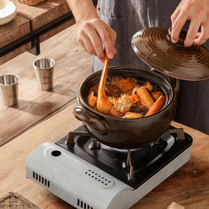 Klei Kookpot Steengoed Braadpan Voor Soep Stoofpot Pap Binnenlandse Gas Keramische Kookgerei - Product Image 3