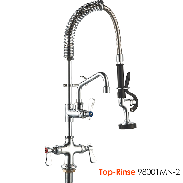 98001MN-2 Popular Mini Deck Mounted High Pressure Pre-rinse Unit Faucet with 6'' Add-on Swing Nozzle