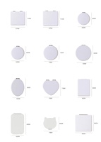 Miroir de maquillage miniature pliable double face en cuir, personnalisé avec logo, formes multiples, tendance et portable