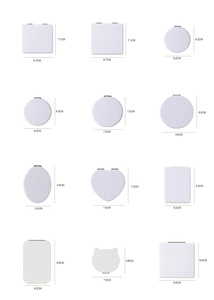 Espejo de Maquillaje Mini de Cuero Plegable de Doble Cara, Portátil, Moderno, con Logotipo Personalizado y Múltiples Formas - Product Image 5
