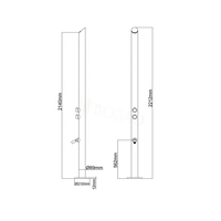 Colonne de douche extérieure en acier inoxydable pour hôtels, robinets de douche extérieurs en acier inoxydable 304/316