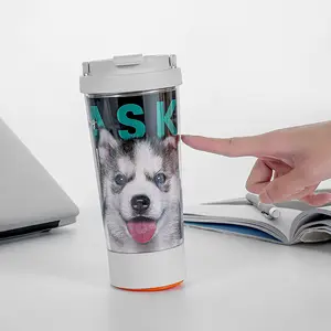 Private Label Custom advertisement anti spill cup never fall suction bottom mugdouble wall plastic Mug In Office