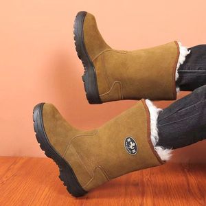 รองเท้าบูทลุยหิมะแบบยูนิเซ็กซ์ 36-47 บุขนสัตว์อุ่นสำหรับฤดูหนาว กันลื่น ส้นเตี้ย - Product Image 2