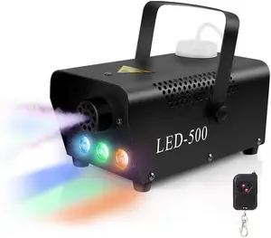 Máquina de fumo portátil rgb led, 400w, festa de natal, máquina de fumo, controle remoto sem fio para festa de natal, halloween