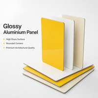 Panneaux composites en aluminium (ACP) pour façades extérieures, revêtement mural extérieur, panneaux de signalisation, finition brillante, 3 mm, 4 mm, PVDF ACM