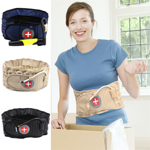 Ceinture de soutien lombaire gonflable pour le soin du dos et la correction de la colonne vertébrale, mise en forme du corps, bleu kaki - Product Image 1