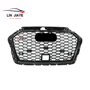 Grille <span class=keywords><strong>de</strong></span> pare-chocs avant <span class=keywords><strong>de</strong></span> haute qualité pour <span class=keywords><strong>Audi</strong></span> <span class=keywords><strong>A3</strong></span> 2017-2020 modifiée en matériau ABS en nid d'abeille <span class=keywords><strong>de</strong></span> calandre RS3 - Product Image 1
