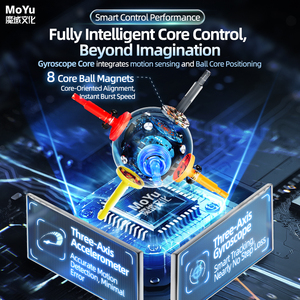 <span class=keywords><strong>MoYu</strong></span> Magic Domain Weilong <span class=keywords><strong>Ai</strong></span> V11 Bola de suspensión magnética núcleo UV 3X3X3 velocidad mágica magnética rompecabezas cubo inquieto juguete - Product Image 3