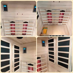 Sauna a Vapore Secco Portatile Moderna in Legno Massello di Hemlock per Giardino, con Funzione Massaggio e Bagno Turco - Product Image 6