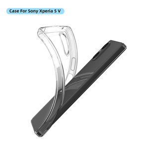 Funda de teléfono transparente TPU suave ultrafina de silicona transparente a prueba de golpes para Sony Xperia 5 1 10 V IV III <span class=keywords><strong>II</strong></span> contraportada - Product Image 3