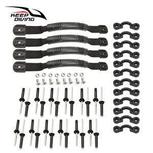 Kit de fixation pour poignée de kayak Keep Diving avec poignées en plastique, rivets en aluminium et vis en acier inoxydable pour la pêche et le tourisme - Product Image 1
