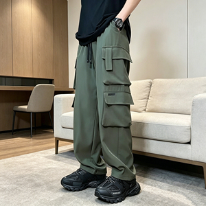 Custom Logo Men Waterproof Fleece <b>Lined</b> <b>Pants</b> Multi-pocket Straight Leg Thick Cargo Outdoor <b>Pants</b> - Product Image 2