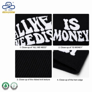 Berretto Streetwear Personalizzato con Testo in Tessuto Jacquard Premium, Lavorazione OEM, per Viaggi Invernali, Commercio all'Ingrosso - Product Image 3