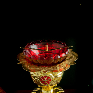 Candelabro Religioso Ortodoxo HT Portavelas de Iglesia Copa Grande de Cristal Lámpara de Aceite para Vigilia Decoración del Hogar - Product Image 3