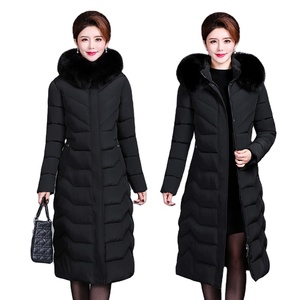 D'âge moyen Personnes Âgées Coton Rembourré Vêtements Épais Plus de Mi-Longueur Over-The-Genou Femmes Lâche Mère D'hiver Manteau - Product Image 1