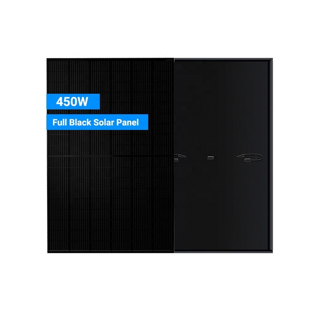 Europe Warehouse Stock High Efficiency All Black Roof Solar Panel 435W 440W 450W 144 Cells Half Cell Black Panels Solar