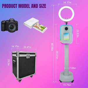 Cabine photo pour mariage/événement avec éclairage RGB dynamique et ventilateur silencieux, compatible iPad et appareil photo reflex numérique, avec imprimante - Product Image 4